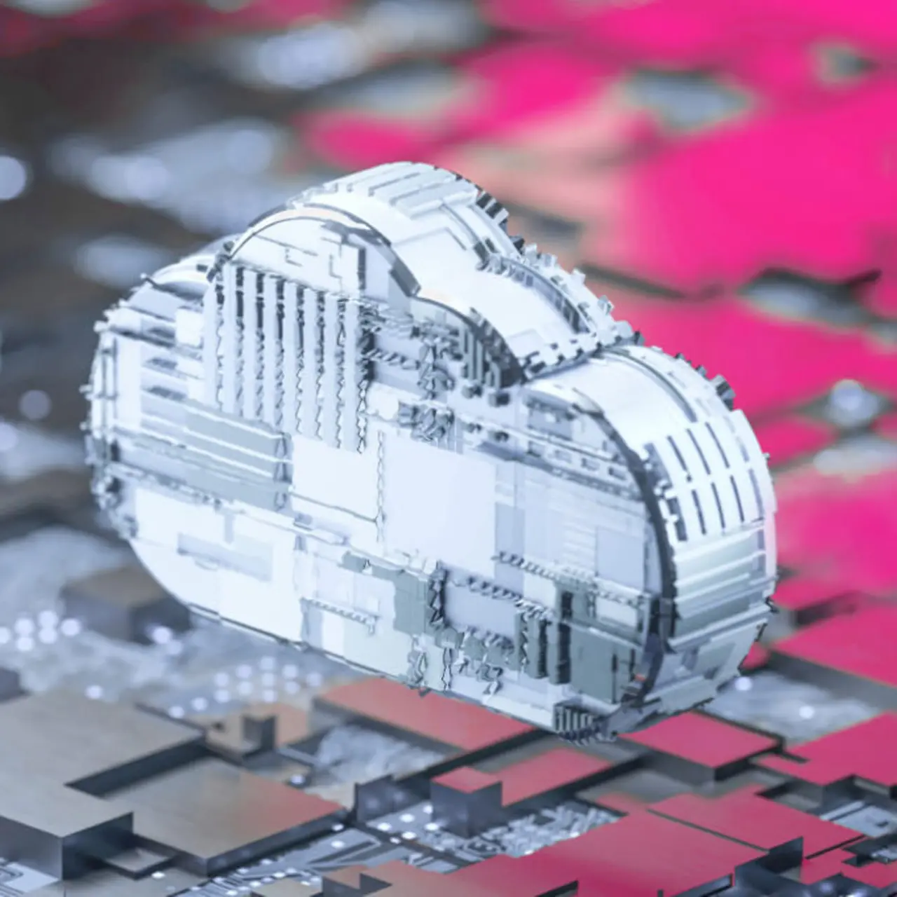 Cloud on background from circuit boards