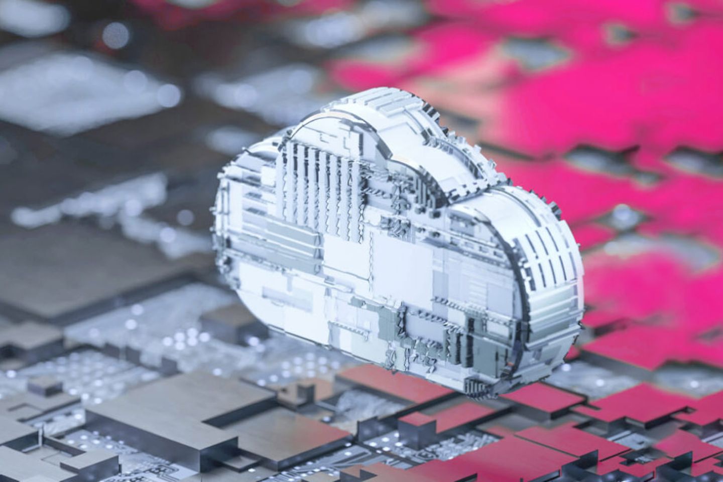 Cloud on background from circuit boards