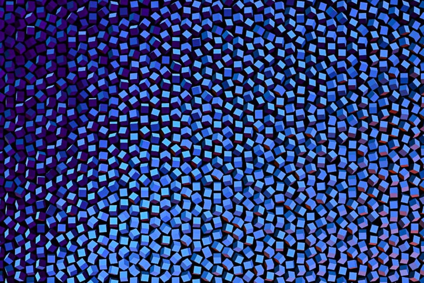 Abstract blue cube pattern