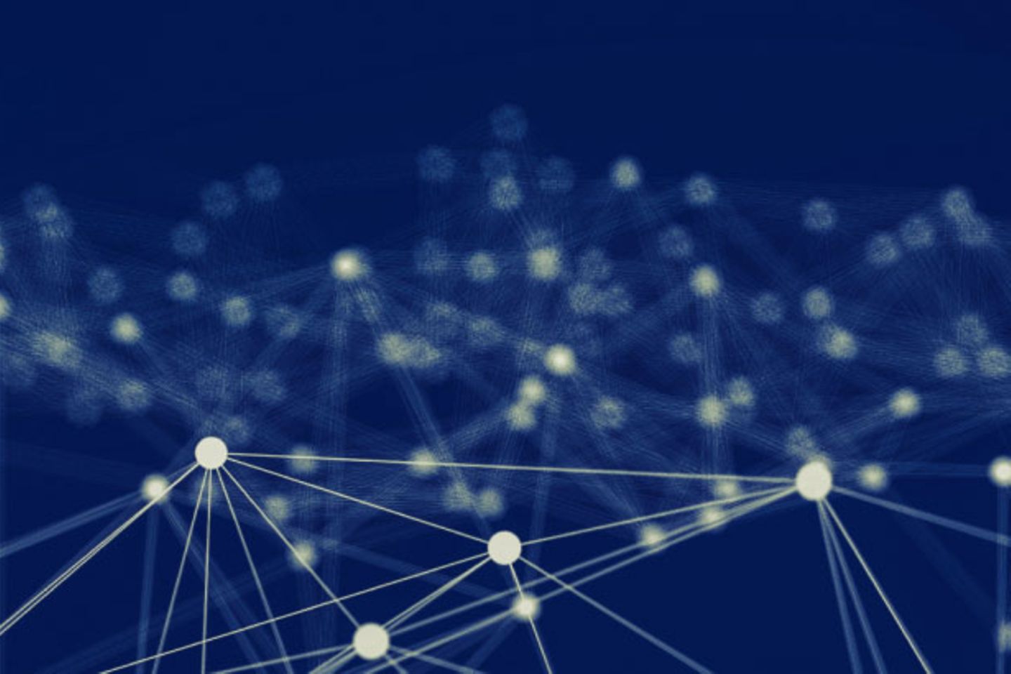 Digitales Netz auf dunkelblauem Hintergrund