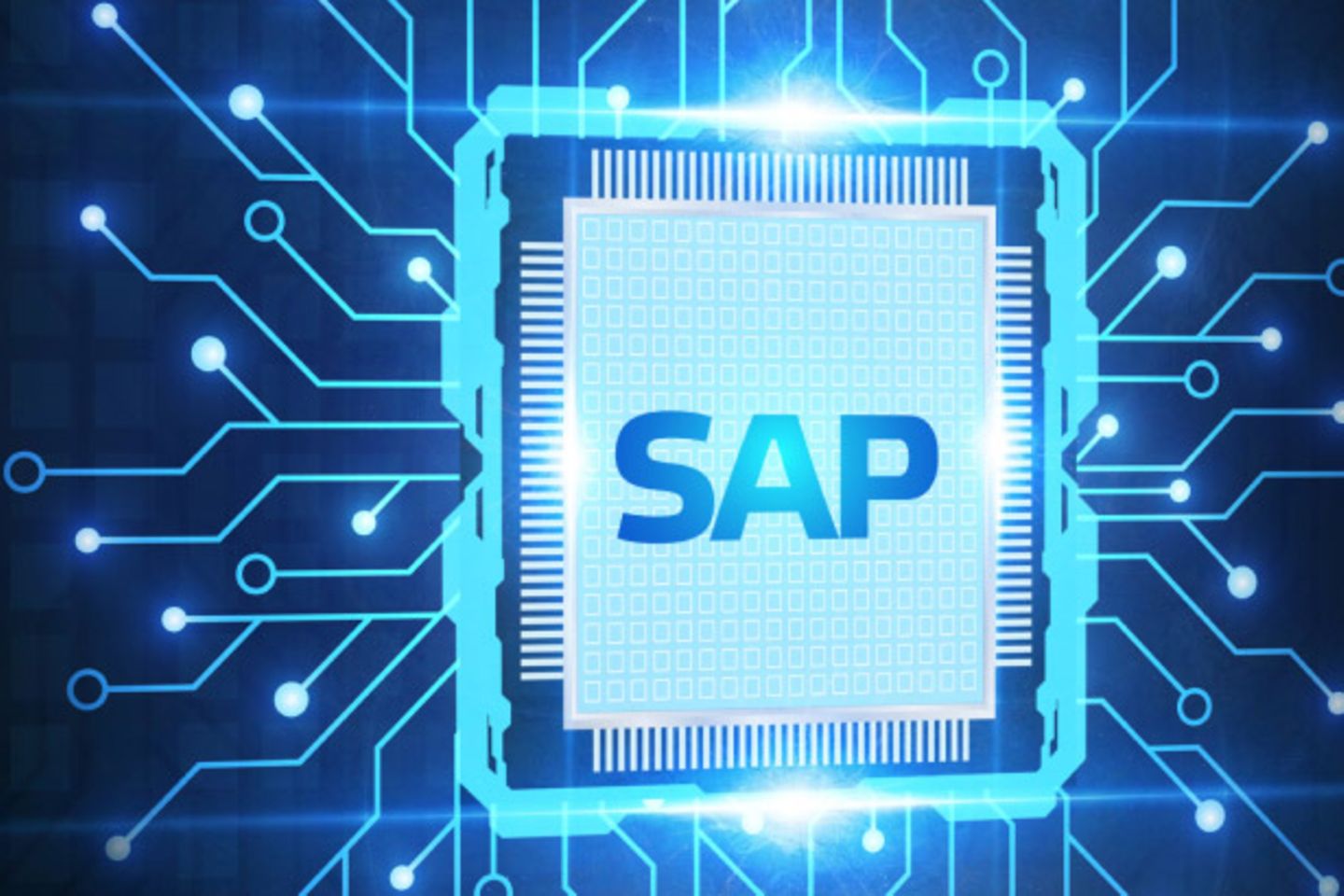 Digitaler SAP Chip auf der rechten Seite