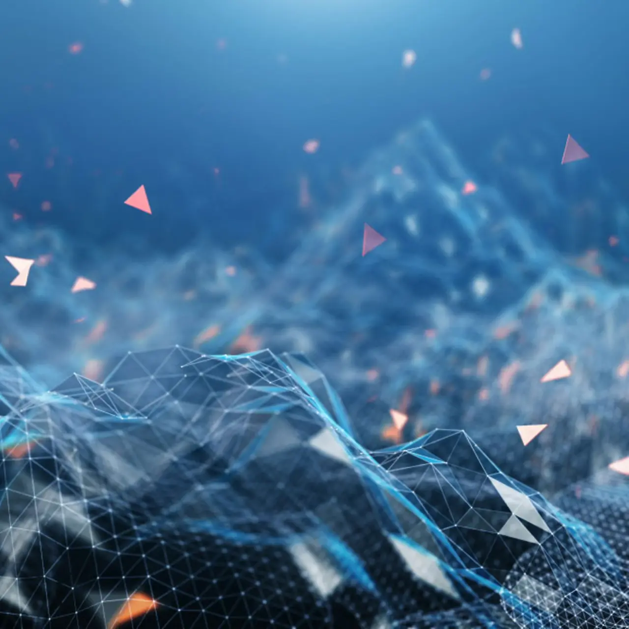 abstracte blauwe topografische netwerkstructuur 