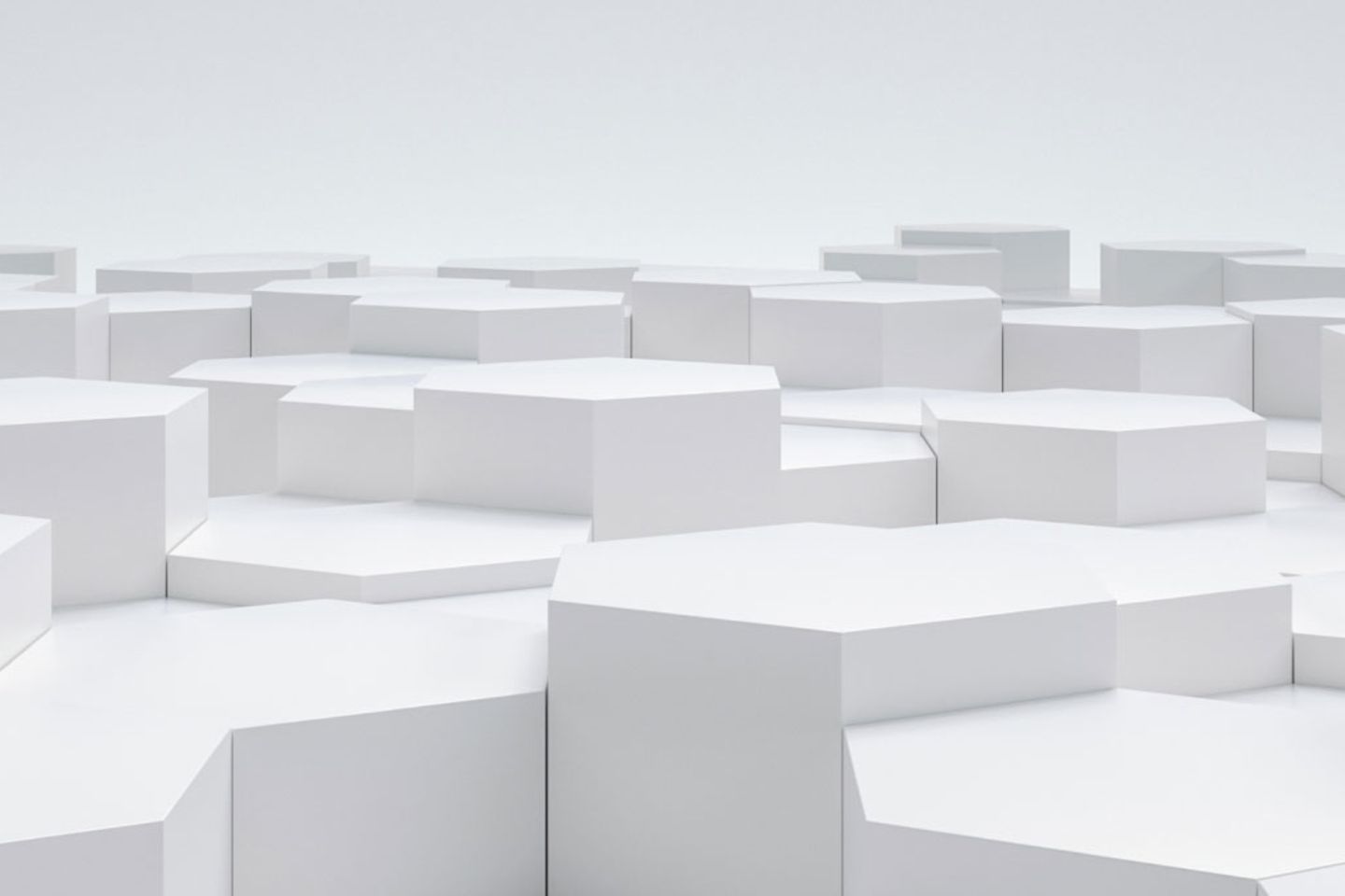 Abstract three dimensional hexagon structure