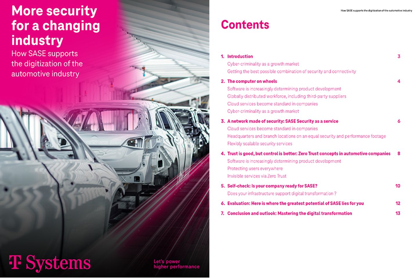 Preview of the first four pages of the white paper "More security for an industry in transition"