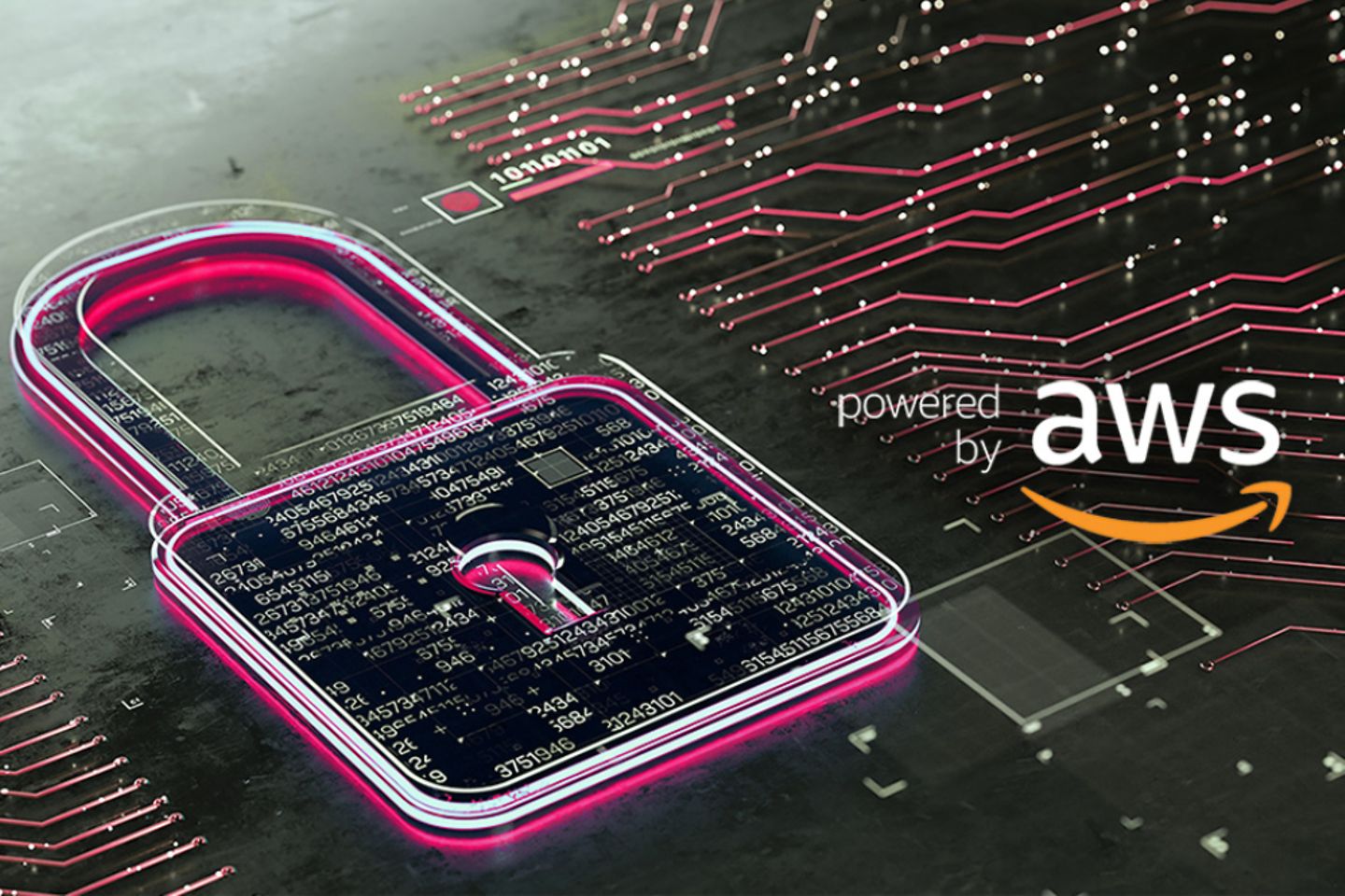 Cadenas digital avec logo aws