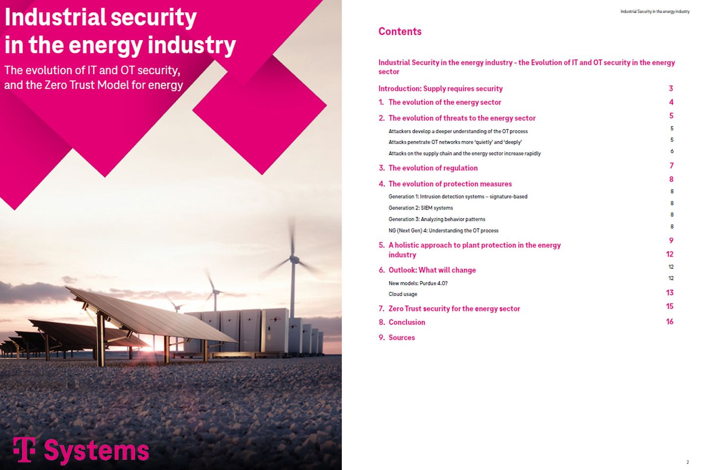 Voorblad en drie vervolgpagina's van de whitepaper "Industriële veiligheid in de energiesector" als screenshot.