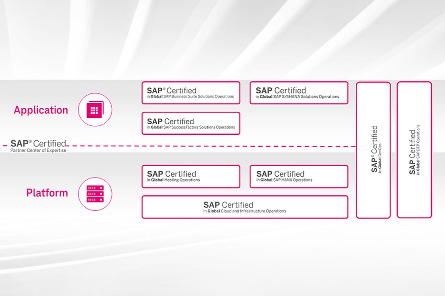 Infográfico com visão geral sobre os certificados SAP