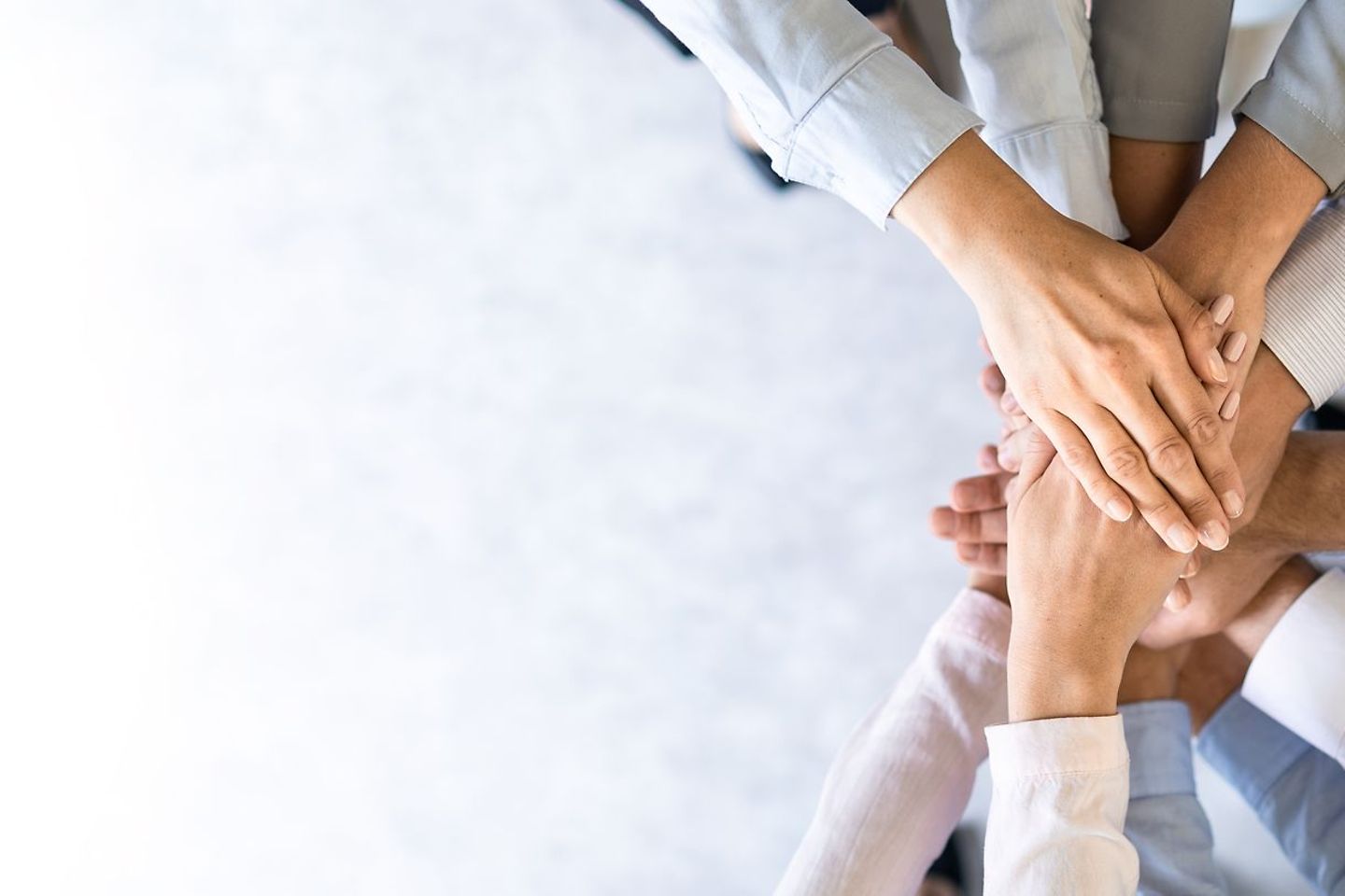 stack of hands