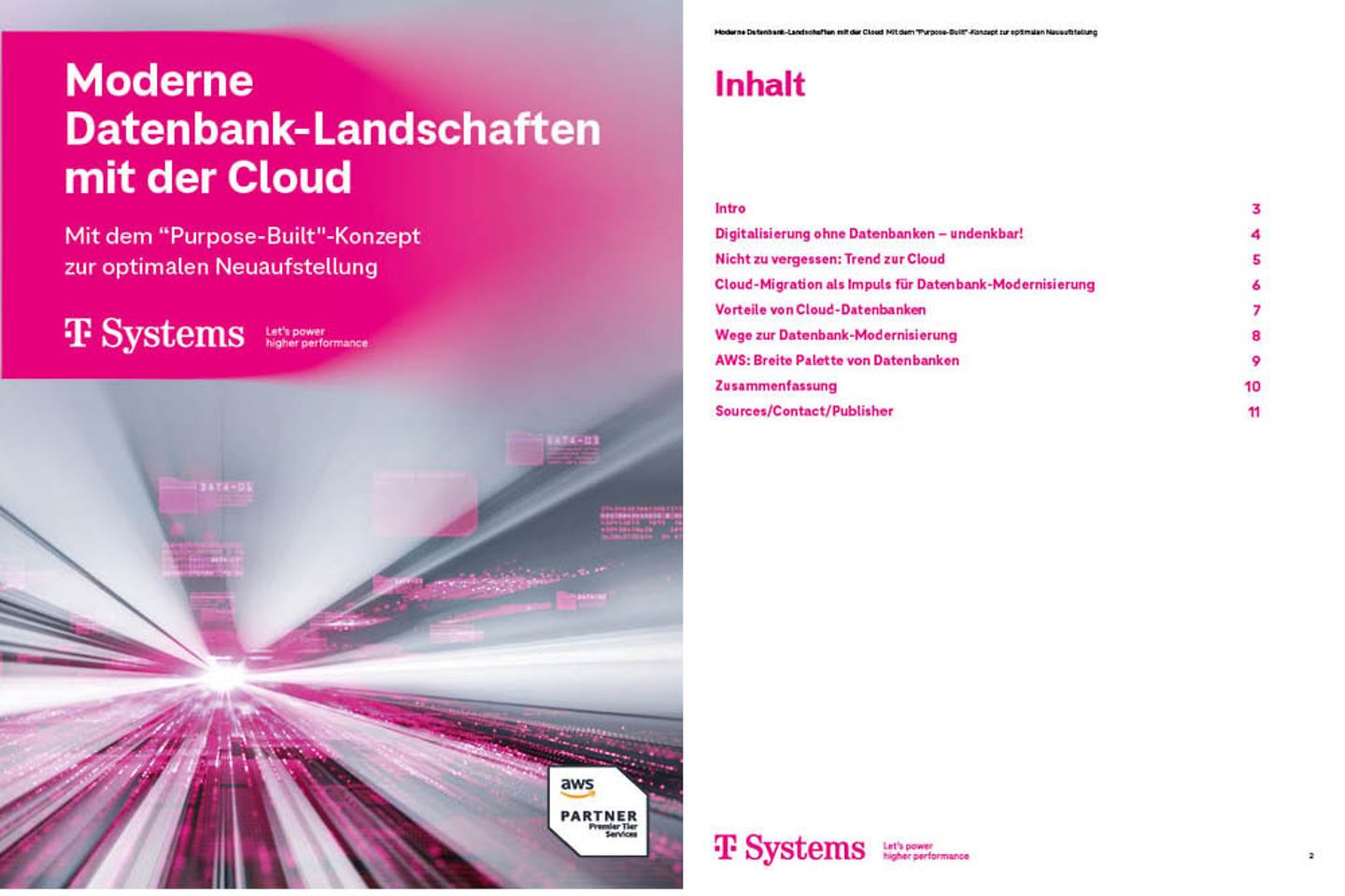 Cover und die nächste Seite des Whitepapers als Screenshot: Modernisieren Sie Ihre Datenbanklandschaft in der Cloud