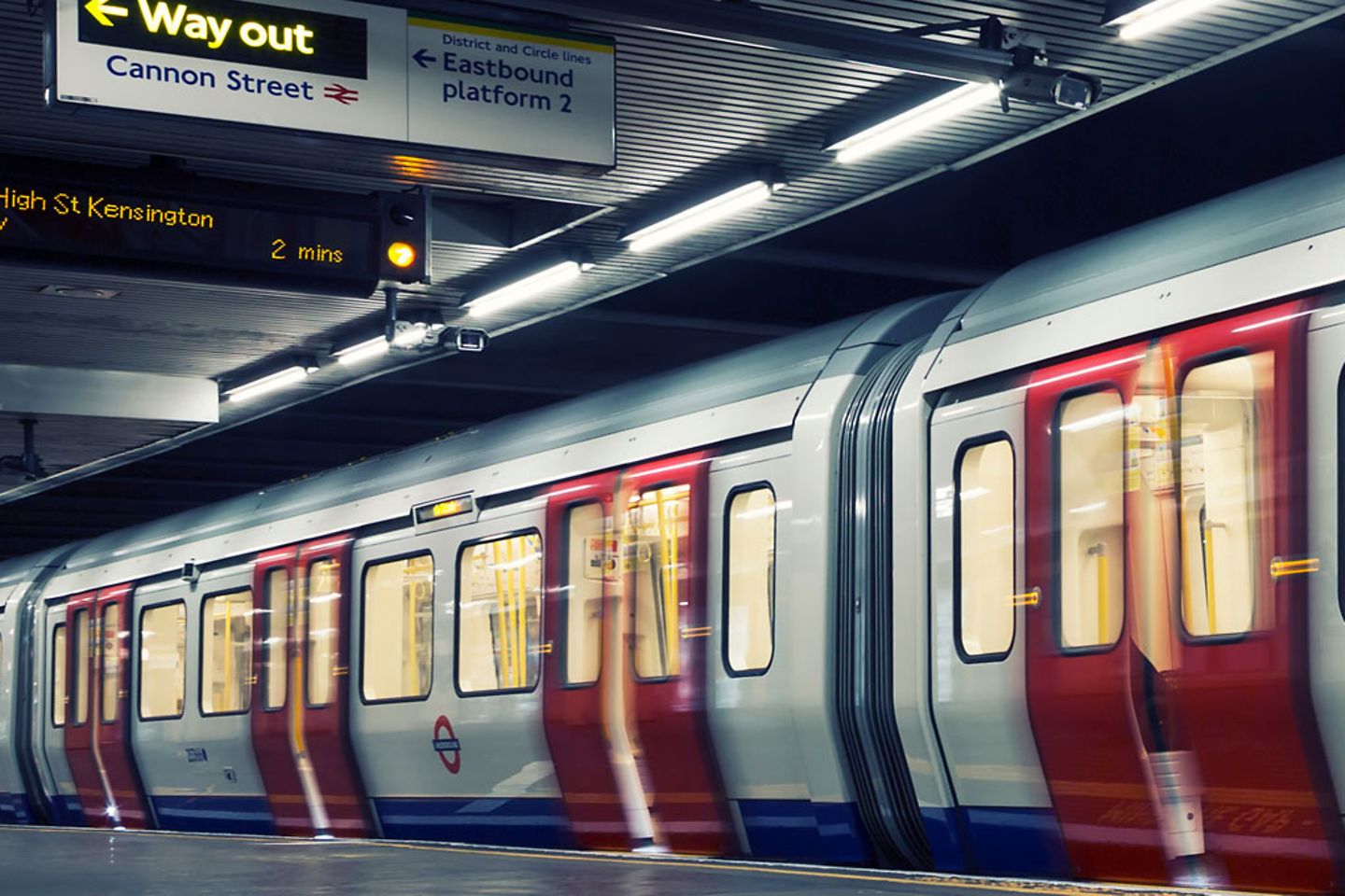 A train in the station