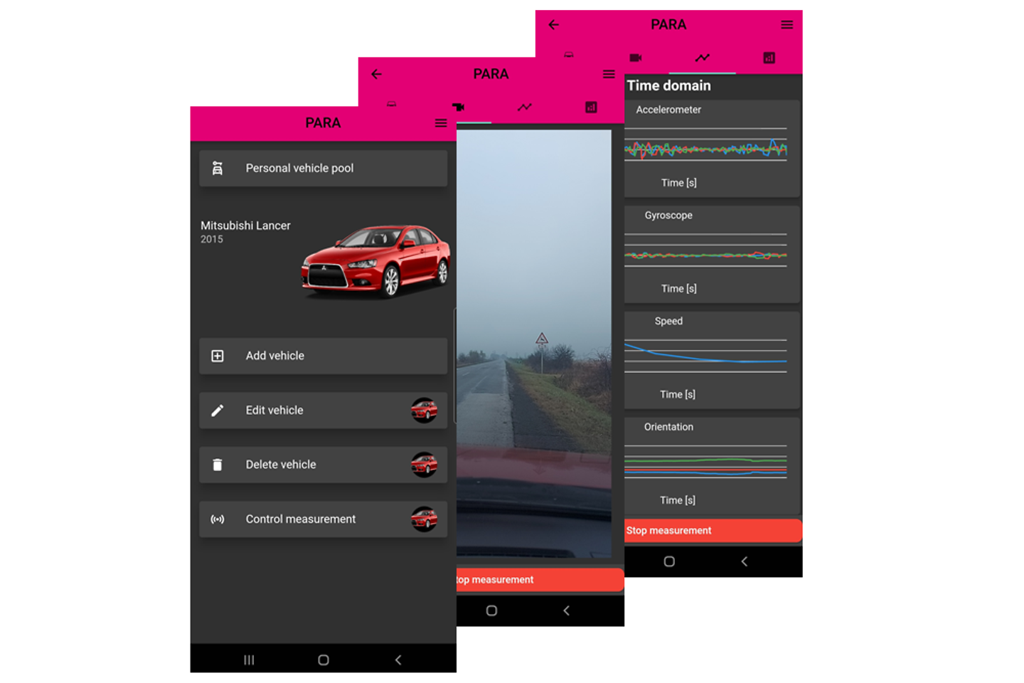 Screens of Para App