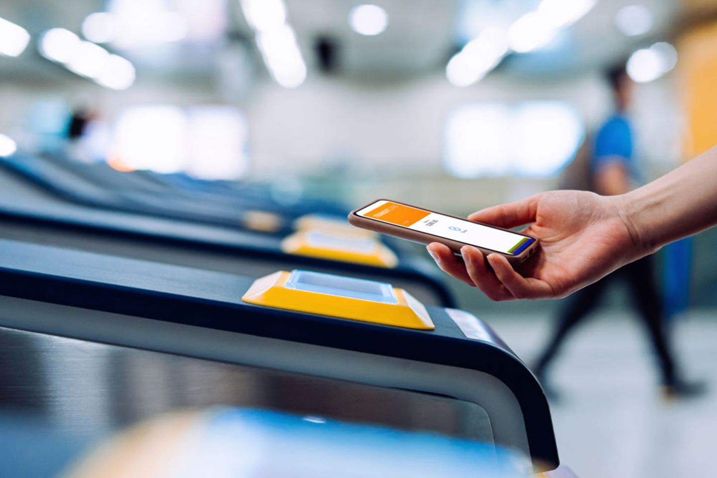 contactless payment for subway ticket via smartphone