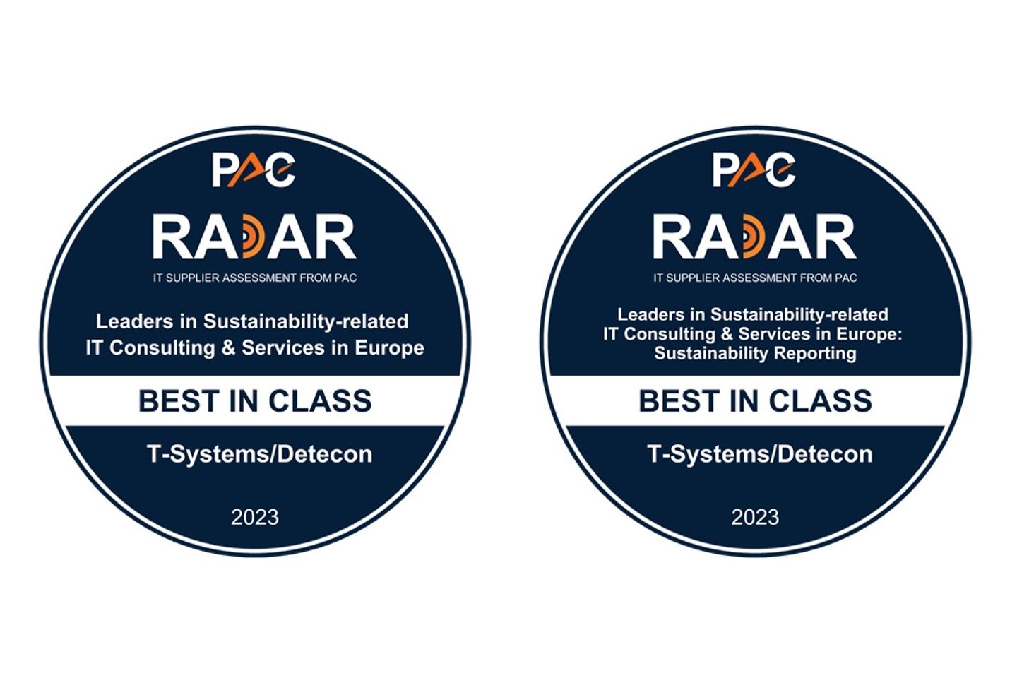 Badges PAC RADAR Sustainability 2023