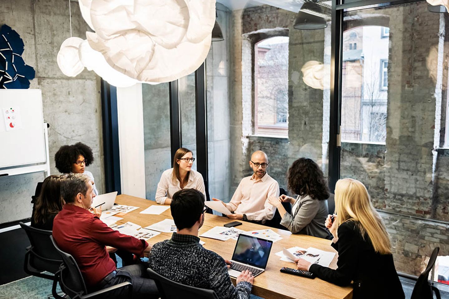 Business people sitting in a conference room