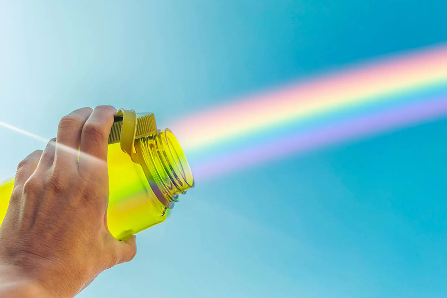 Regenbogen aus der Flasche