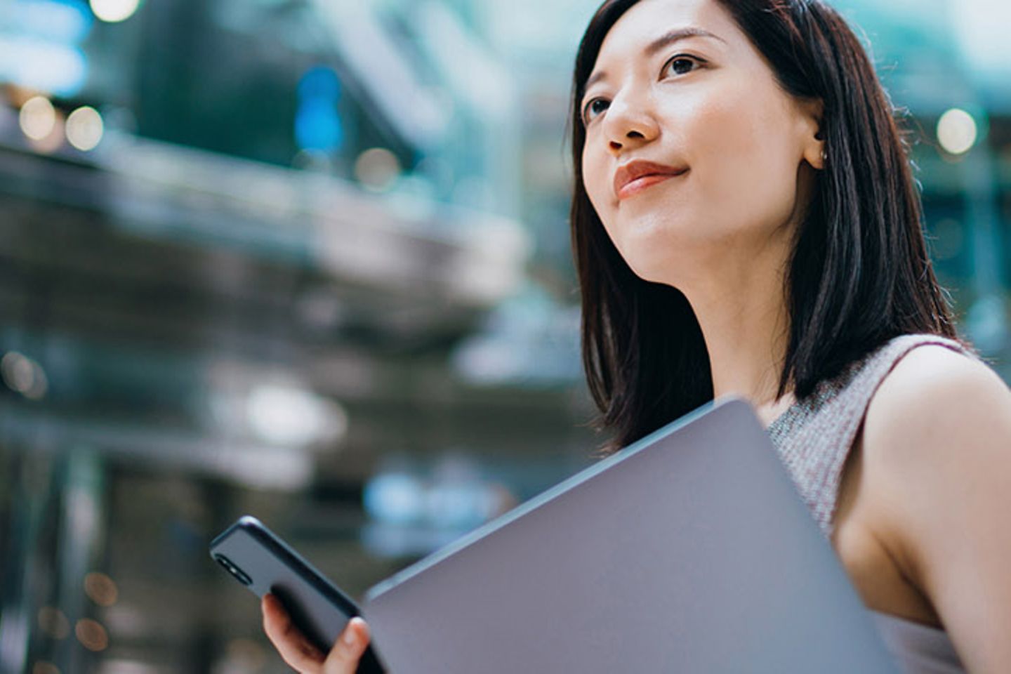 Woman with notebook