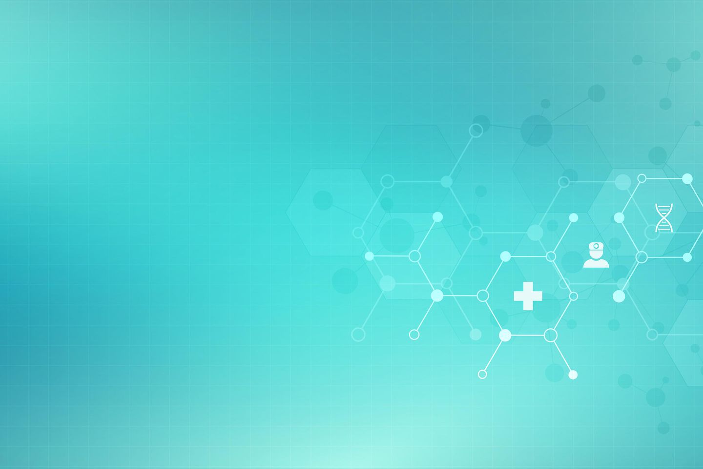 Blauer Hintergrund mit digital medical technology icons