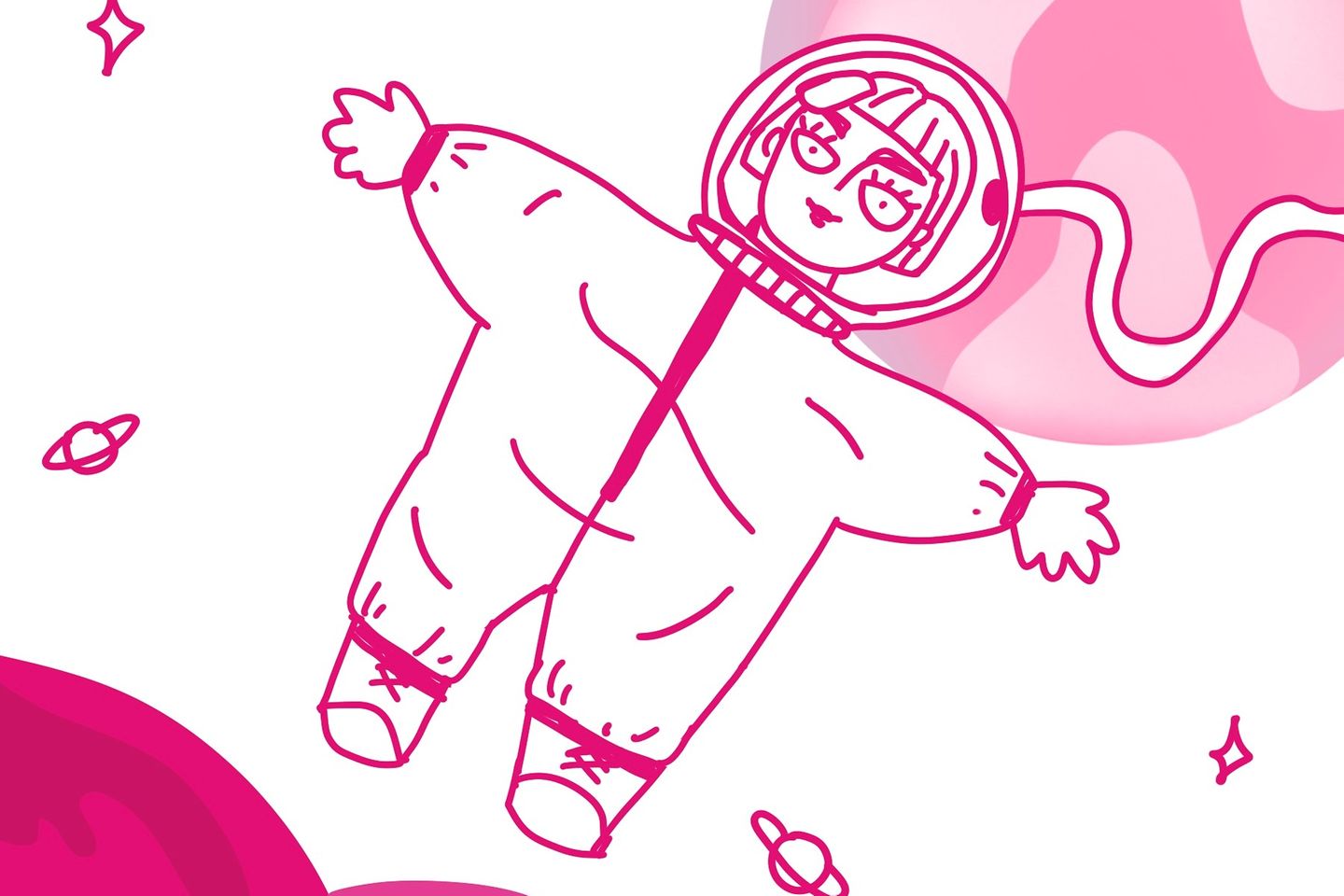 Illustration einer Astronautin