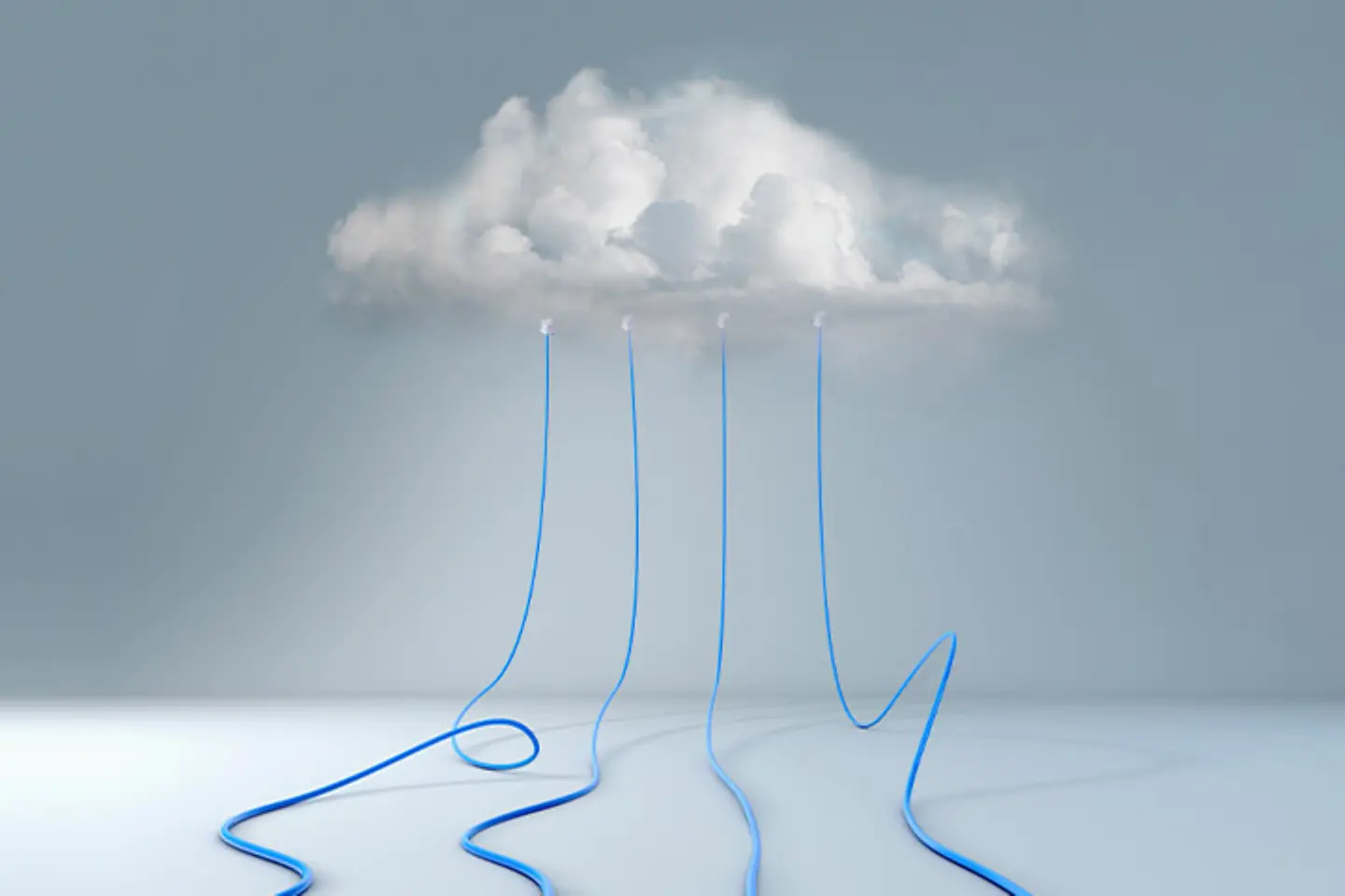 Wolke mit Kabelbindern