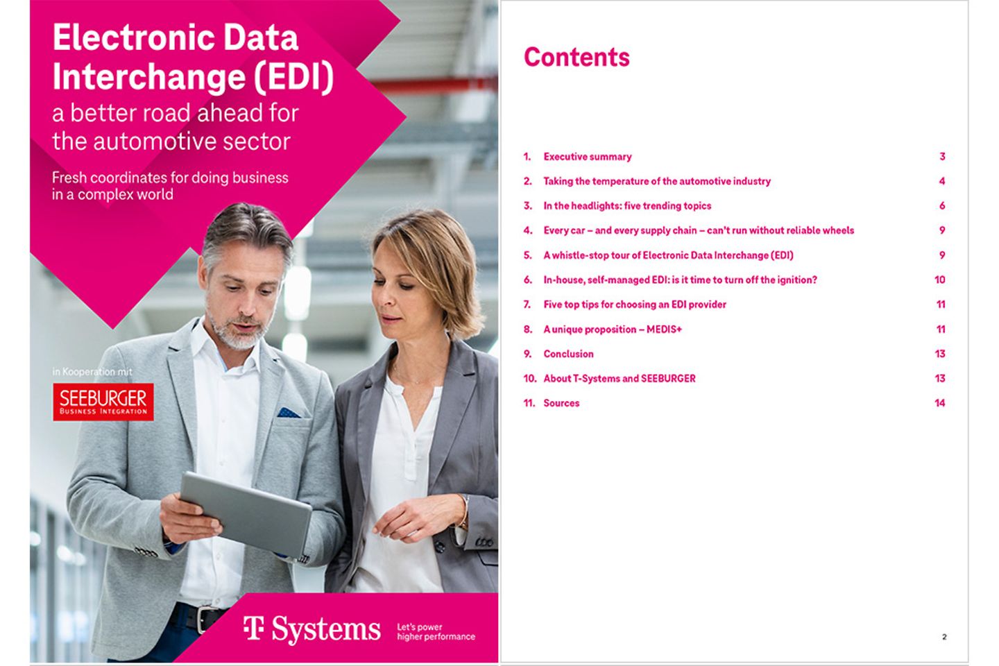 Cover and the next page as a screenshot showing the white paper: Electronic Data Interchange (EDI) 