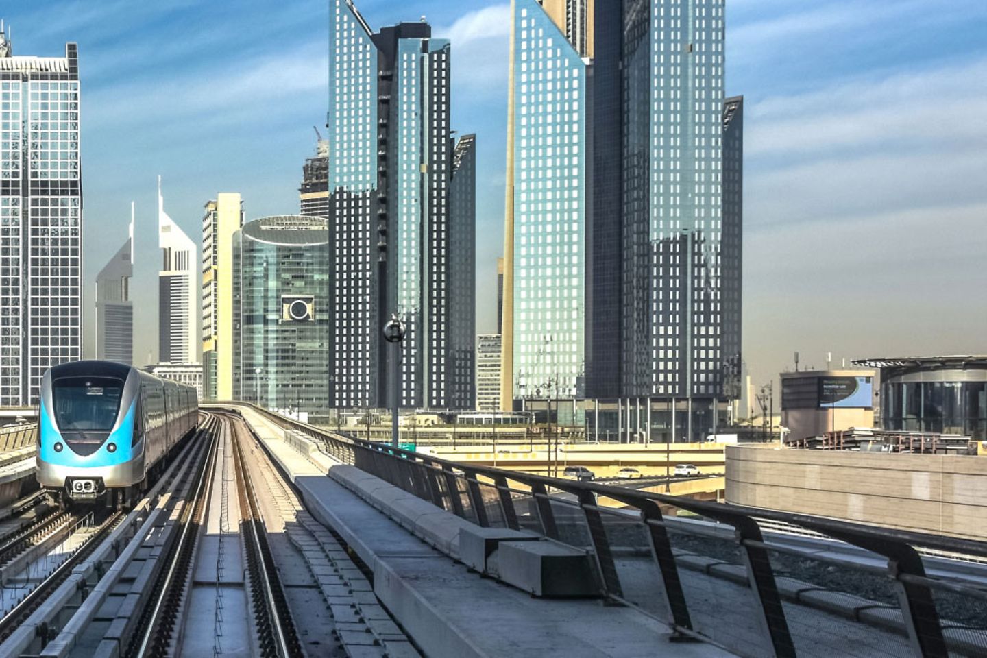 A train passes through Dubai