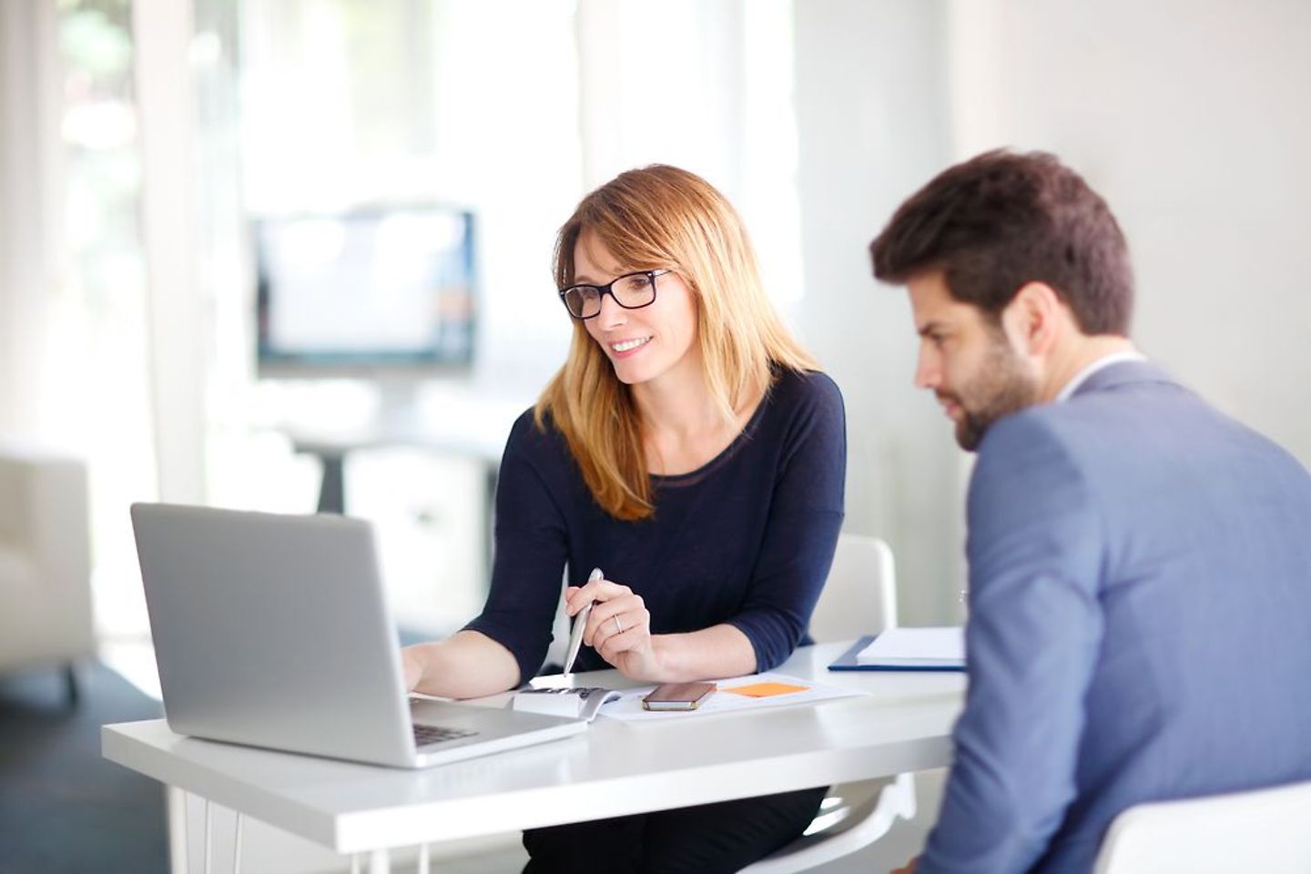 meeting at a laptop