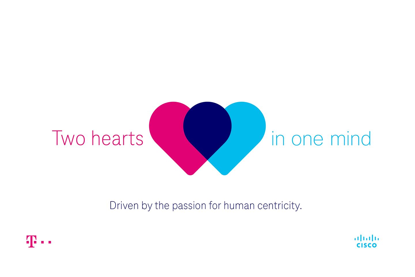 Rechts: Twee kloppende harten, links: Een unieke samenwerking, daaronder: Onze passie is jouw succes