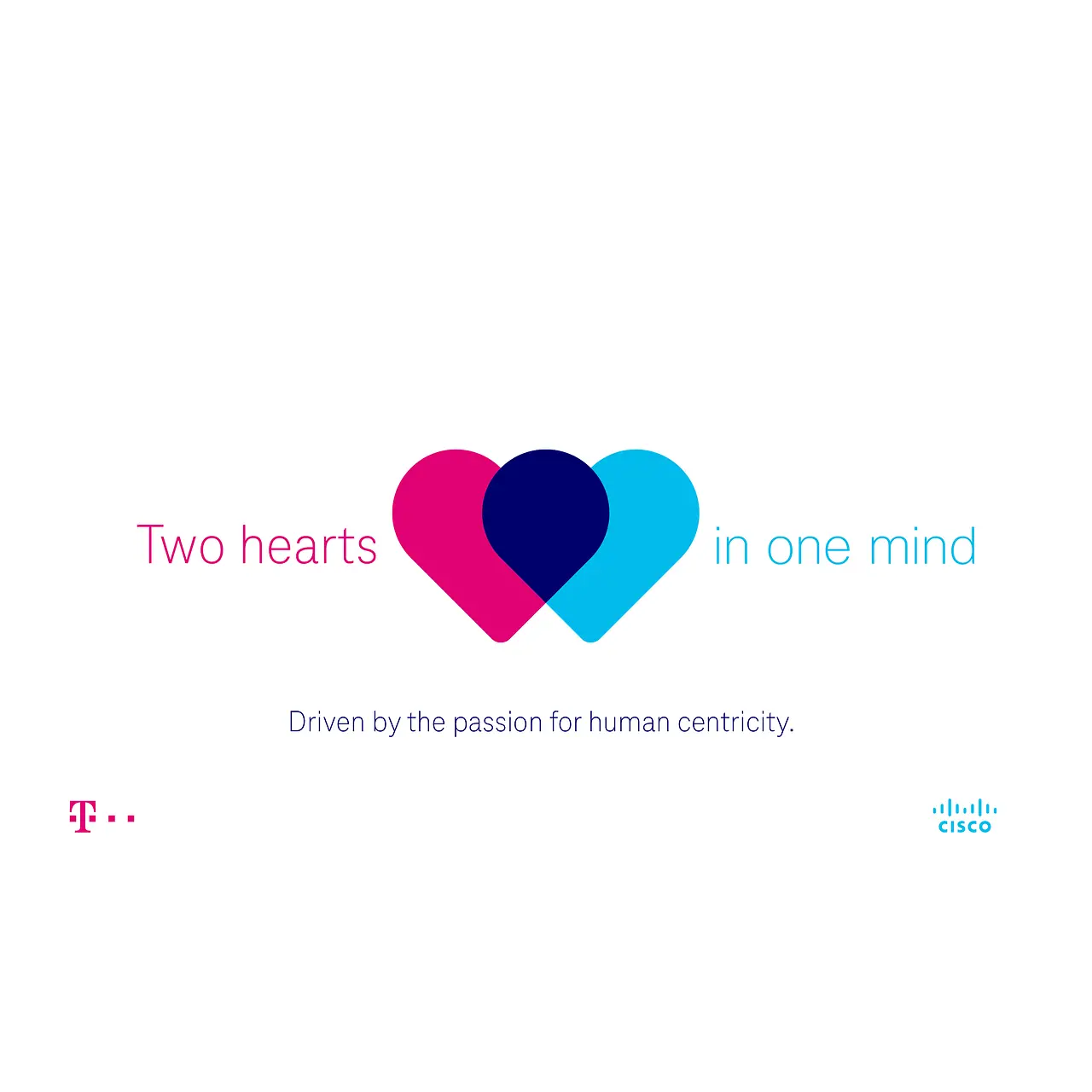Right-hand side: two beating hearts, left-hand side: a unique partnership, underneath: Our passion is your success 