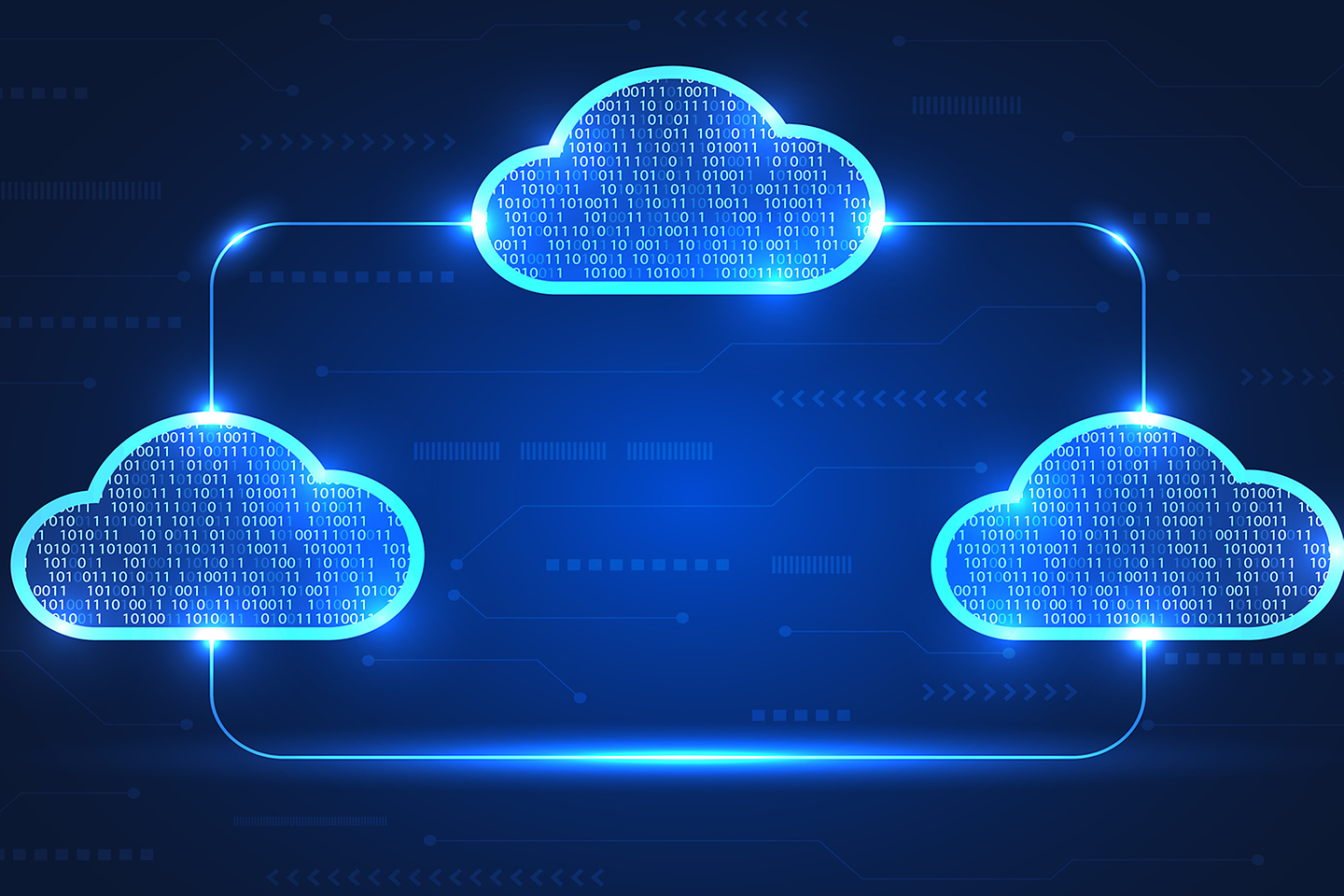 Datenaustausch zwischen mehreren digitalen Clouds