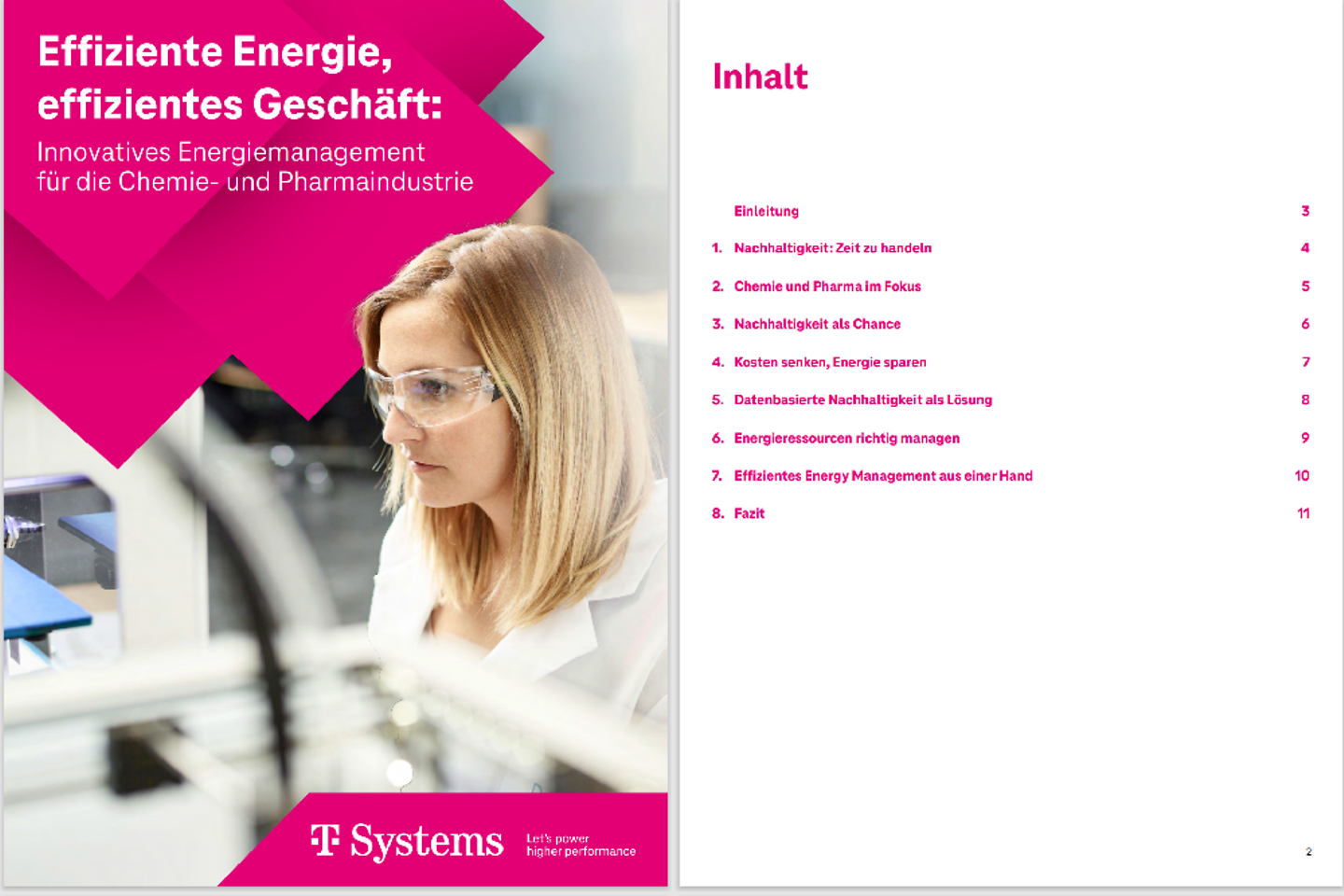 Cover und nächste Seite als Screenshot des Whitepapers: Effizientes Energiemanagement für Chemie- und Pharmaunternehmen 