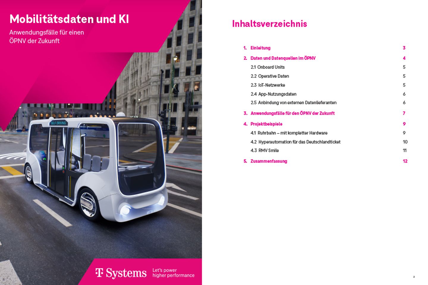 Cover und nächste Seite als Screenshot des Whitepapers: Mobilitätsdaten und KI verändern den öffentlichen Personenverkehr