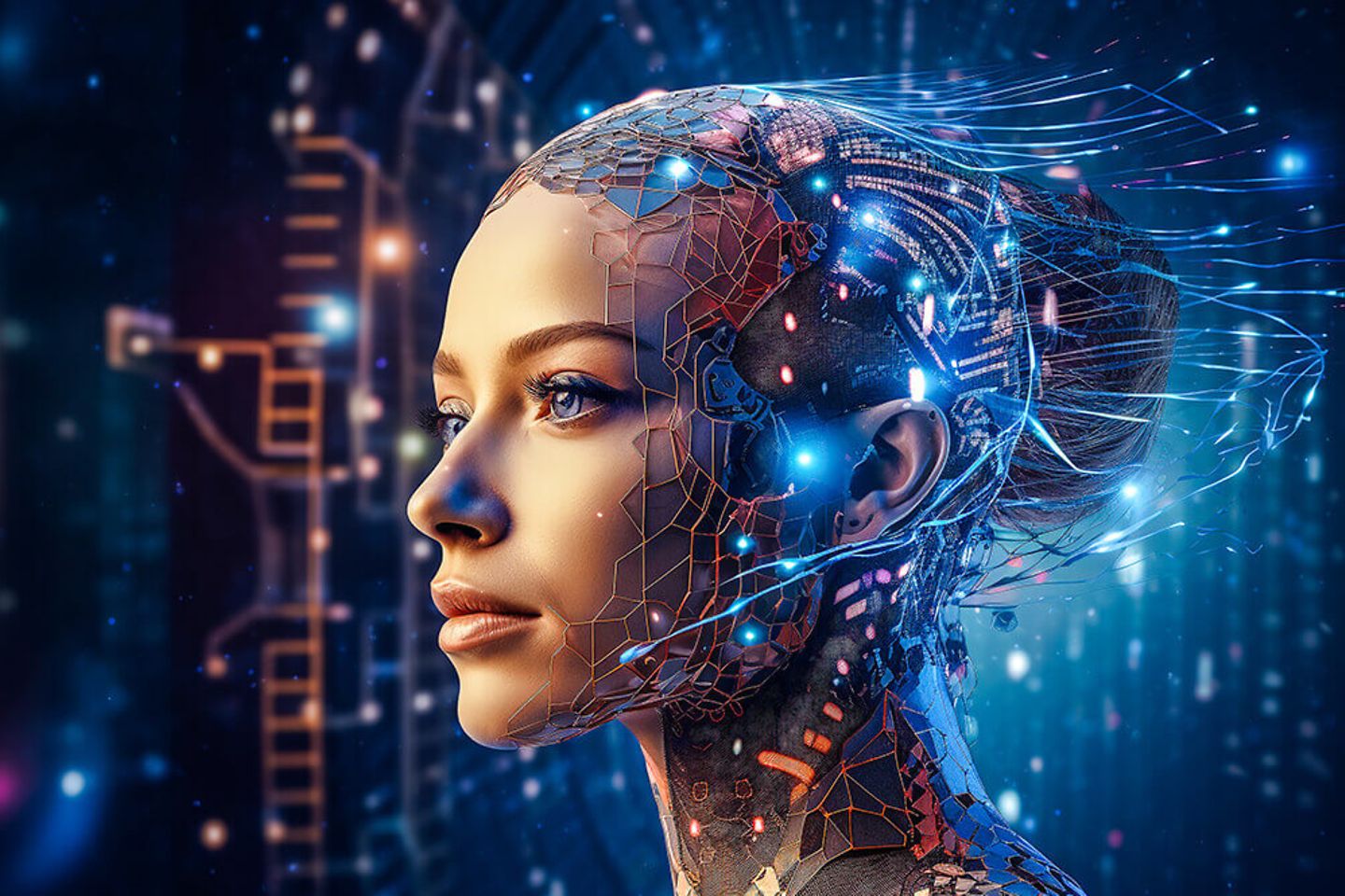 robot femenino, inteligencia artificial