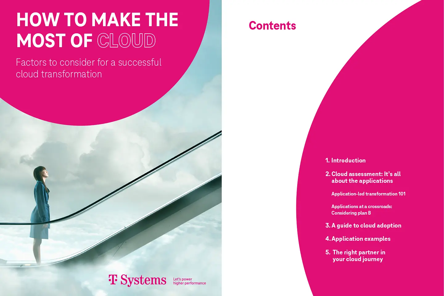 Voorbeeld van de eerste vier pagina's van de whitepaper: How to make the most of cloud
