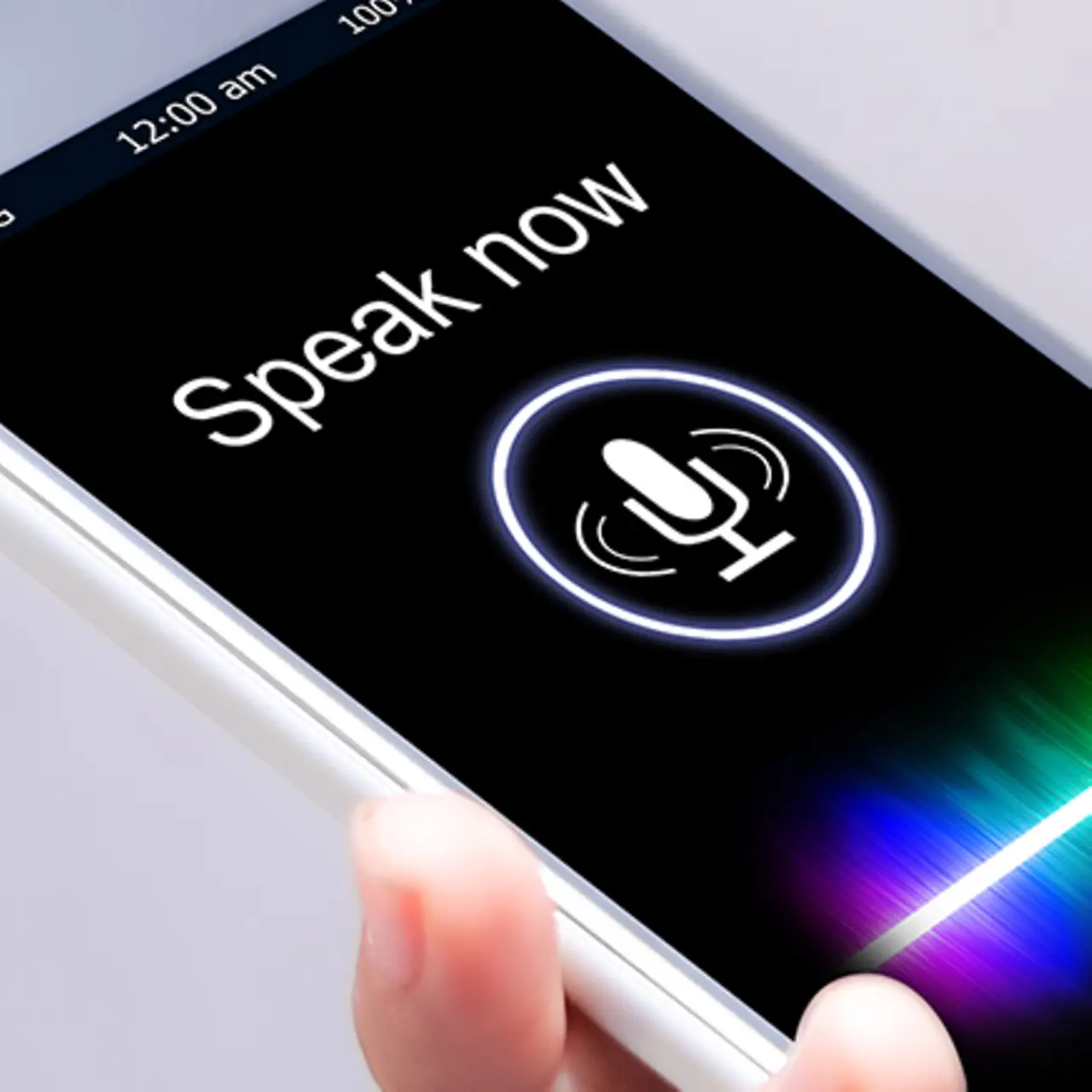 Écran de smartphone en mode enregistrement vocal