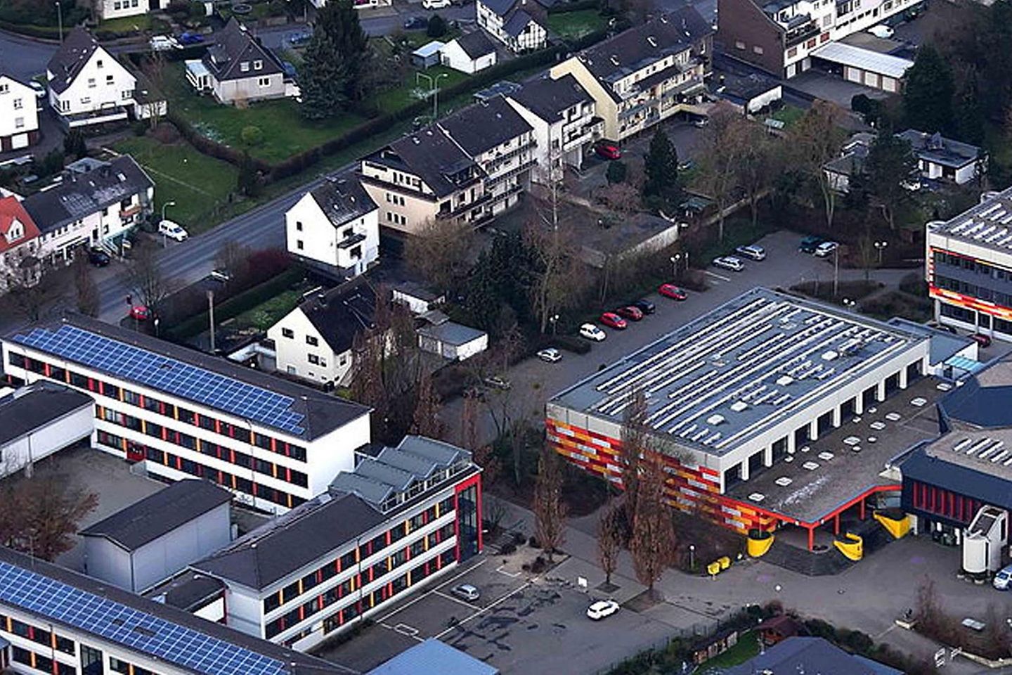 Luftbild vom Schulzentrum Oberpleis.