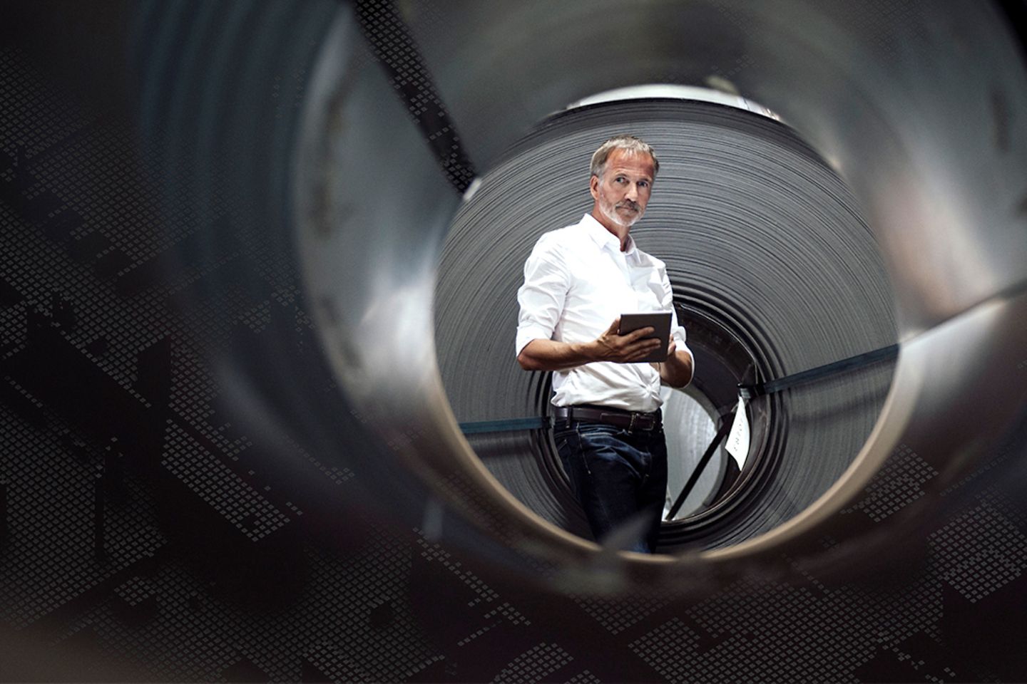 Utilisation professionnelle de comprimés dans une usine