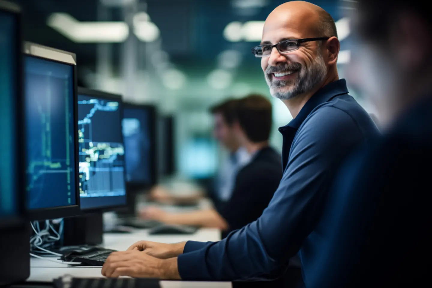 Programmierer, der an Cyber-Security-Software arbeitet